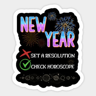 Funny New Year meme, Check horoscope Sticker